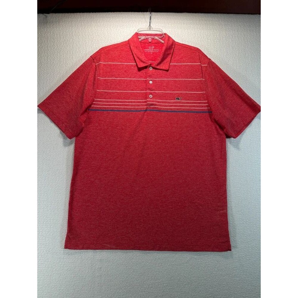 VIneyard Vines red/white/blue golf shirt Large
